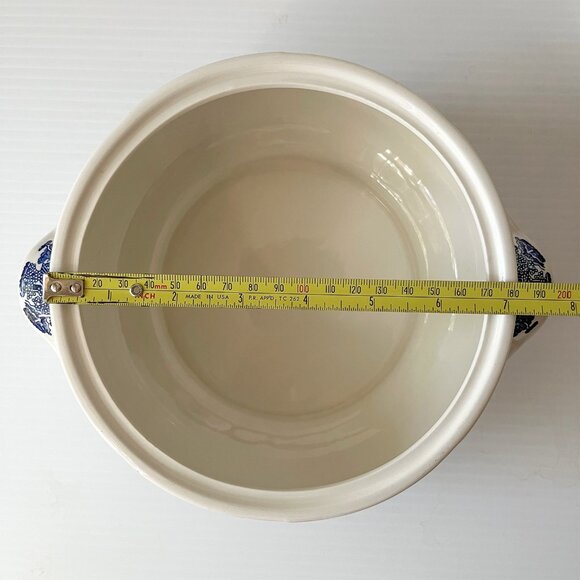 Churchill England Blue Willow Covered Vegetable Dish Soup Tureen Blue & White - Picture 8 of 8